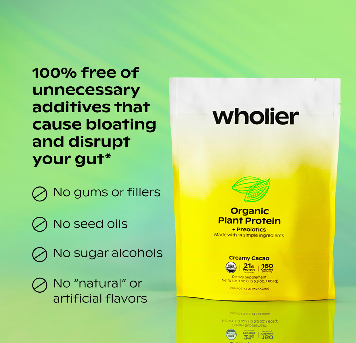 Organic Plant Protein + Prebiotics