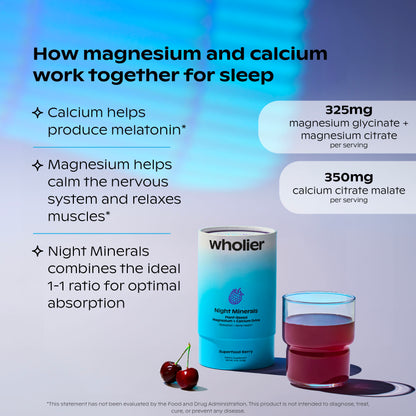 Night Minerals Magnesium + Calcium Drink: 3-Month Bundle