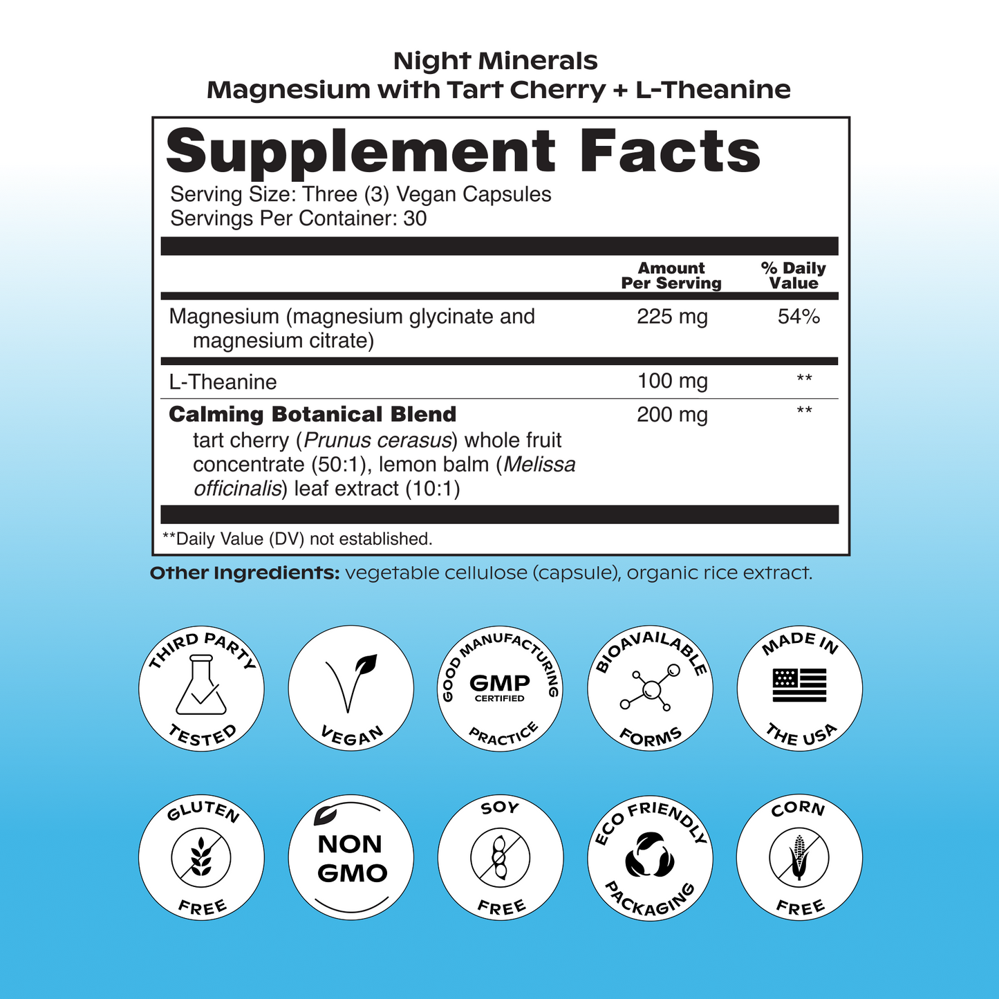 Night Minerals Magnesium with Tart Cherry + L-Theanine
