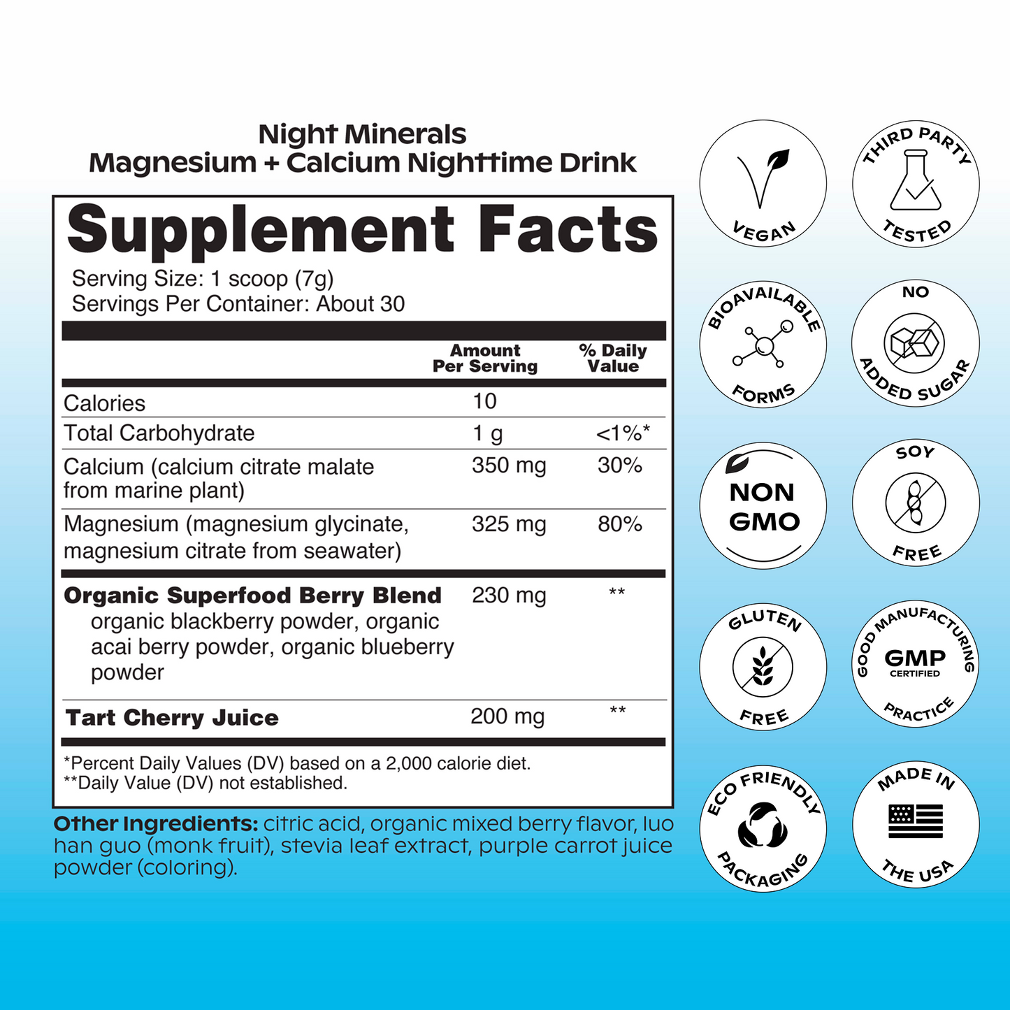 Night Minerals Magnesium + Calcium Drink