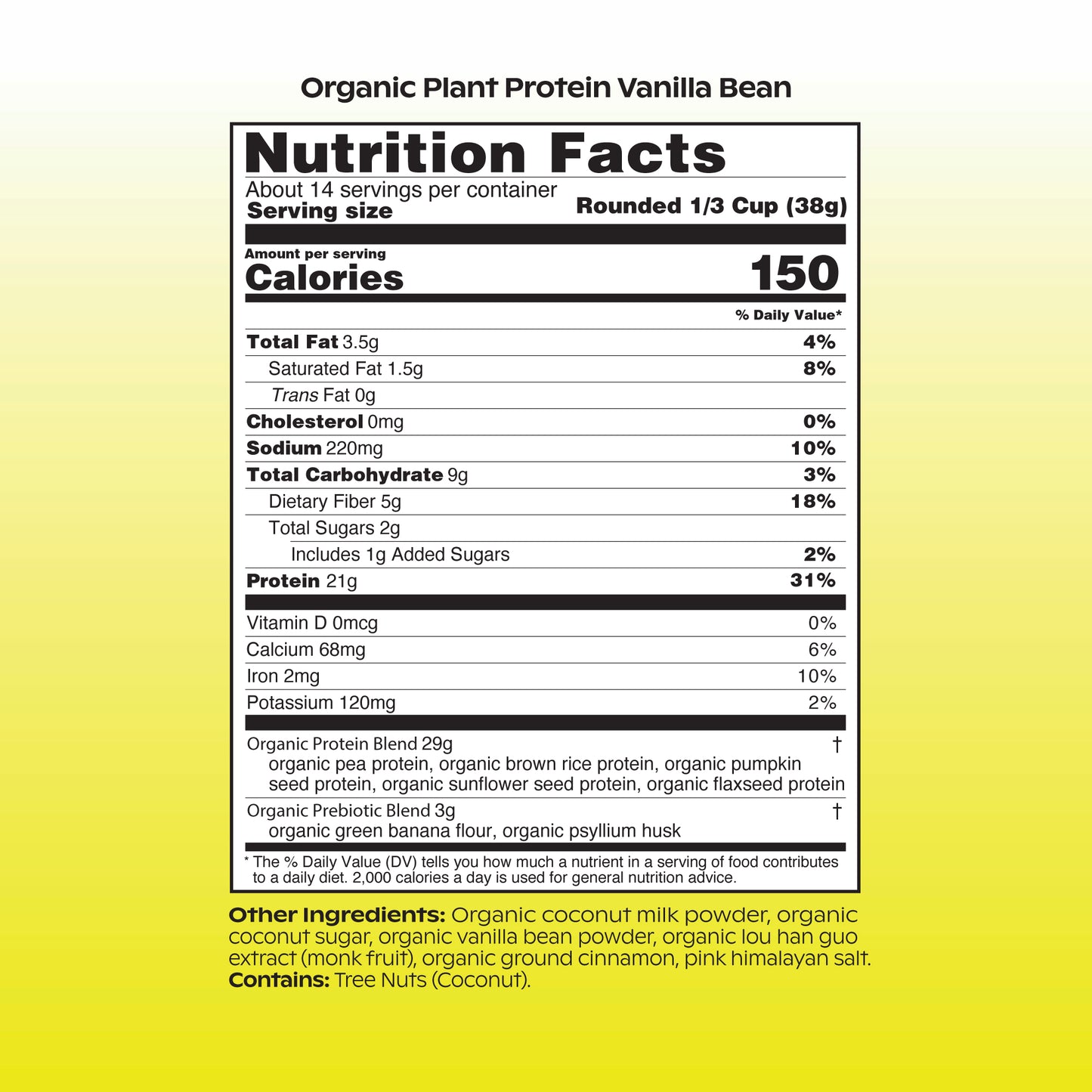 Organic Plant Protein + Prebiotics