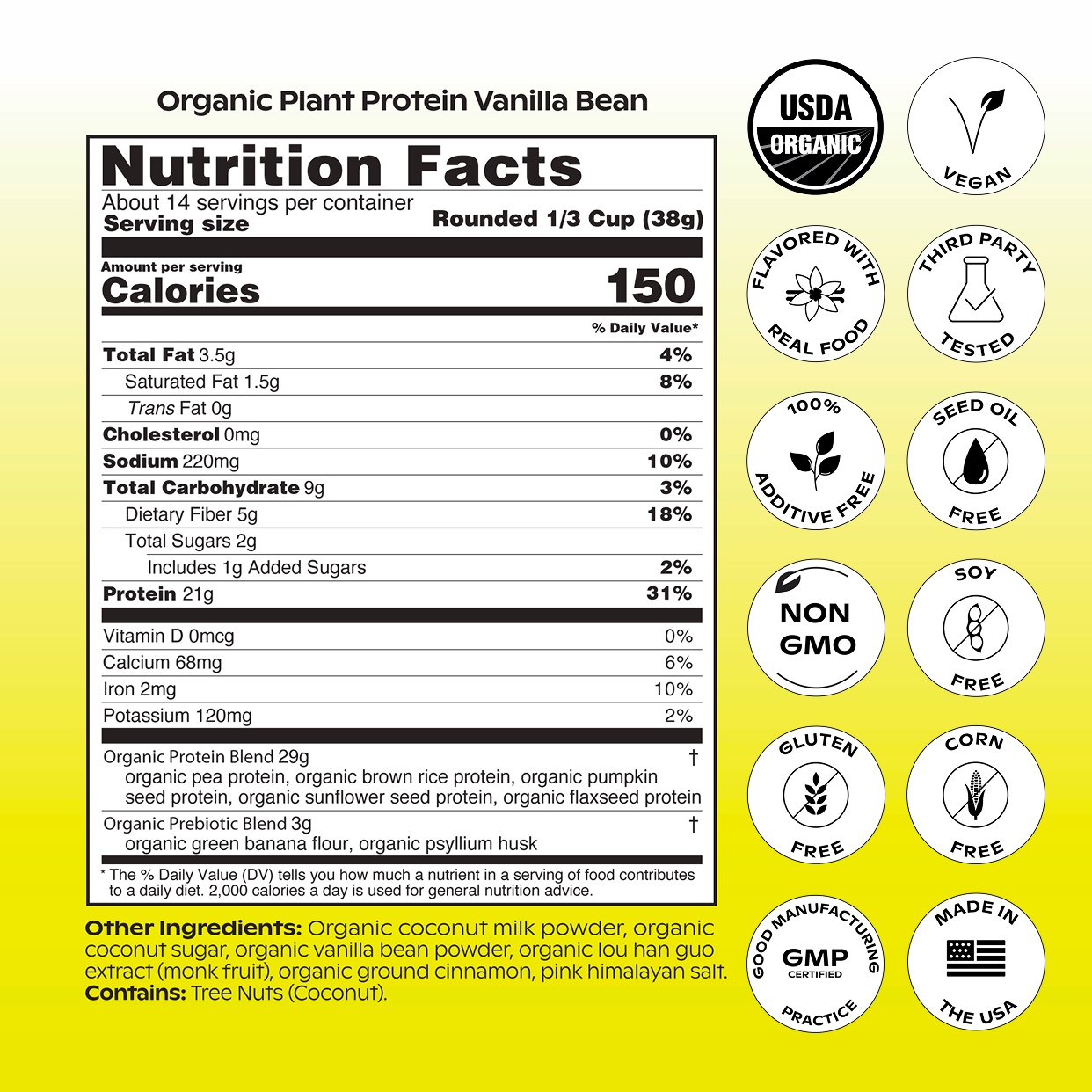 Organic Plant Protein + Prebiotics