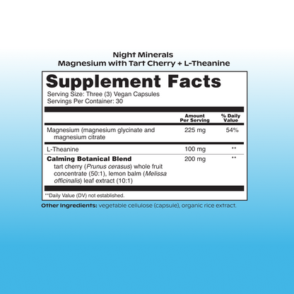 Night Minerals Magnesium with Tart Cherry + L-Theanine