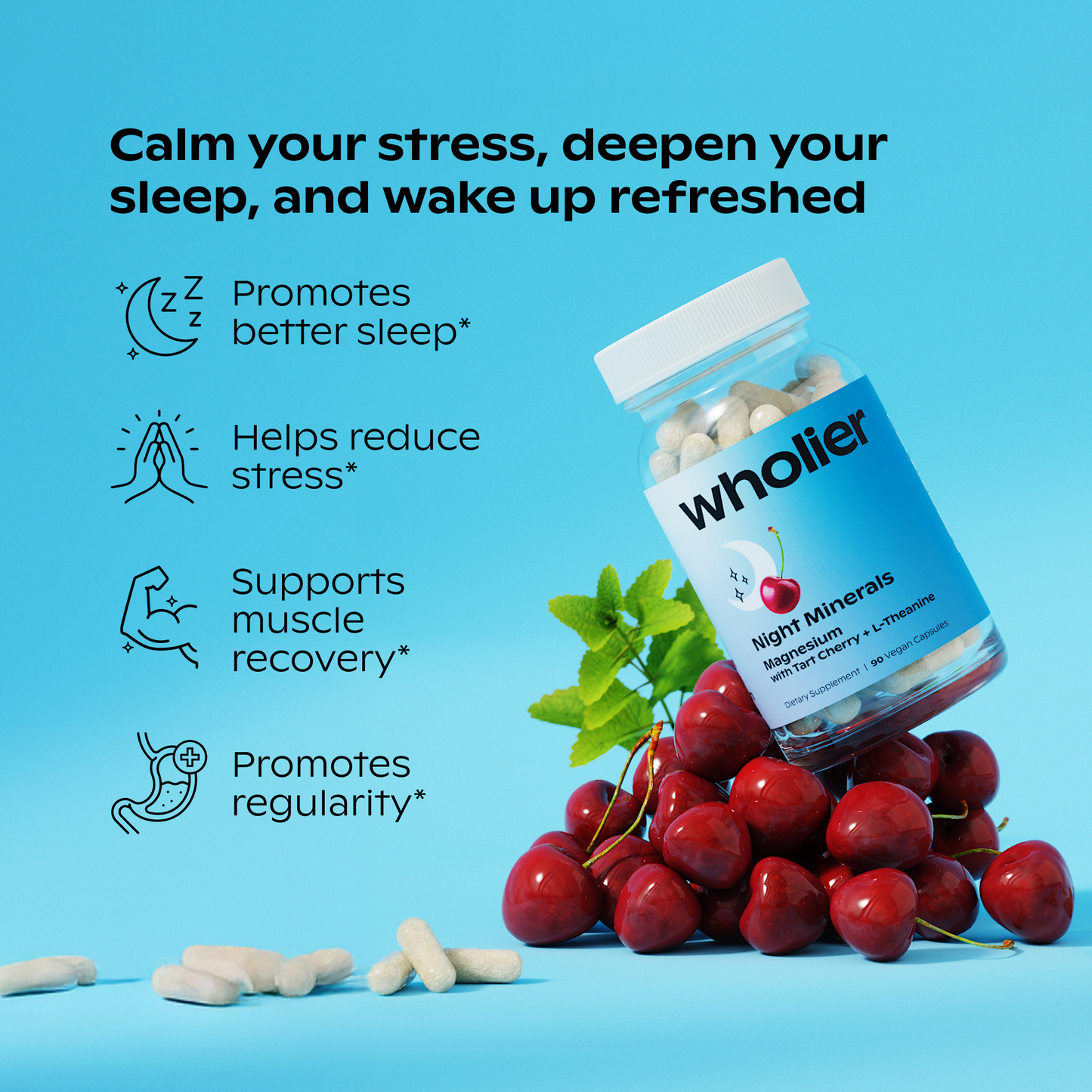 Night Minerals Magnesium with Tart Cherry + L-Theanine