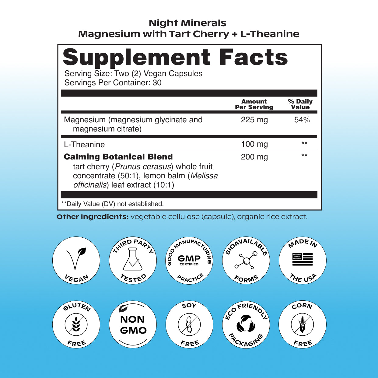 Night Minerals Magnesium with Tart Cherry + L-Theanine