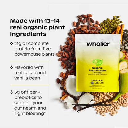 Organic Plant Protein + Prebiotics: 3 Protein Bundle