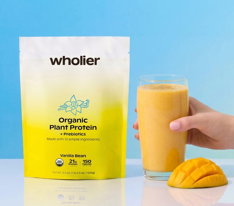 Mango smoothie with wholier Vanilla Bean protein