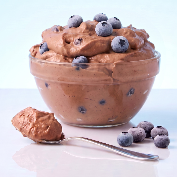 Cacao protein pudding