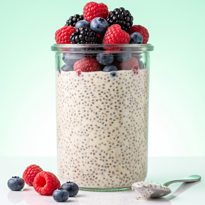 Vanilla berry chia pudding